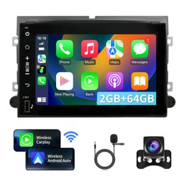 Car Radio for Ford F150 Stereo Upgrade Tesla-Style Touch Screen Audio Wireless Carplay& Android Auto Bluetooth WiFi GPS Backup Camera Head Unit (7 inch f150)
