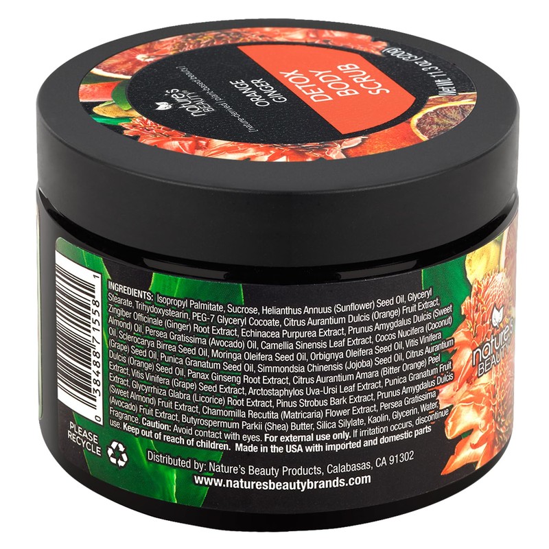 Nature's Beauty Orange Ginger Detox Body Scrub Multi-Pack - Gently