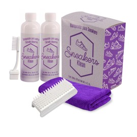 SNEAKERS KLEAN | Kit Blanqueador de Suela, limpieza para el cuidado de sneakers, contiene 2 blanqueadores de suela, cepillo aplicador, cepillo suave y microfibra.