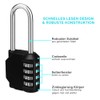 ZHEGE Padlock Combination Lock with Shackle, Long Lock, Number Code,