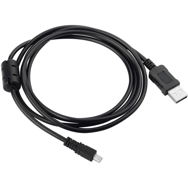 Black USB 2.0 A to 8-Pin Mini B Cable w/