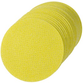 Selead Sandpaper 225 mm Velcro Durable Sanding Pads 25 Pieces Each 5 x Grain 60/80/120/180/220 Sanding Discs Perforated Sanding Sheets Round for Drywall Sanders Sanding Giraffe Ceiling Sander