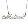 HUAN XUN Silver Initial Letter Necklace for Women Girls Melissa