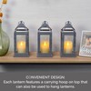 Elements Gray Metal Lanterns Set of 3-12 Inch Decorative Candle