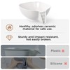 DIZADA Multifunctional Ceramic Drain Basket with Integrated Drain Spout, Colander