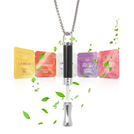 TSKER Obsidian Rauchentwöhnung Hilfsmittel Kette + 15 Nikotinfreie Filter(Orange + Blaubeere + Erdbeere + Zitrone), Raucherentwöhnungspfeife mit Atemwiderstand, mit Echtem Rauchgefühl