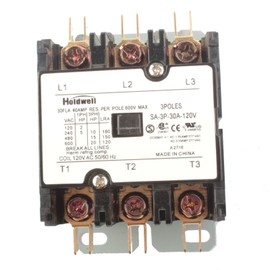 Holdwell SA-3P-30A-120V 3 Pole 20 Amp 25 Amp 30 Amp 120V Coil Definite Purpose Air Conditioner Contactor