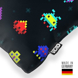 VOID Pixel Invaders Retro Game Cushion Cover Sofa Cushion Decorative Outdoor Cushion Size: 60 x 60 cm
