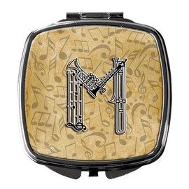 Caroline's Treasures CJ2004-MSCM Letter M Musical Instrument Alphabet Compact Mirror, Multicolor
