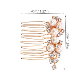 Gatuida 2pcs Wedding Hairstyle Accessories Bridal Headpiece Side Comb Pearl Hair Combs for Brides