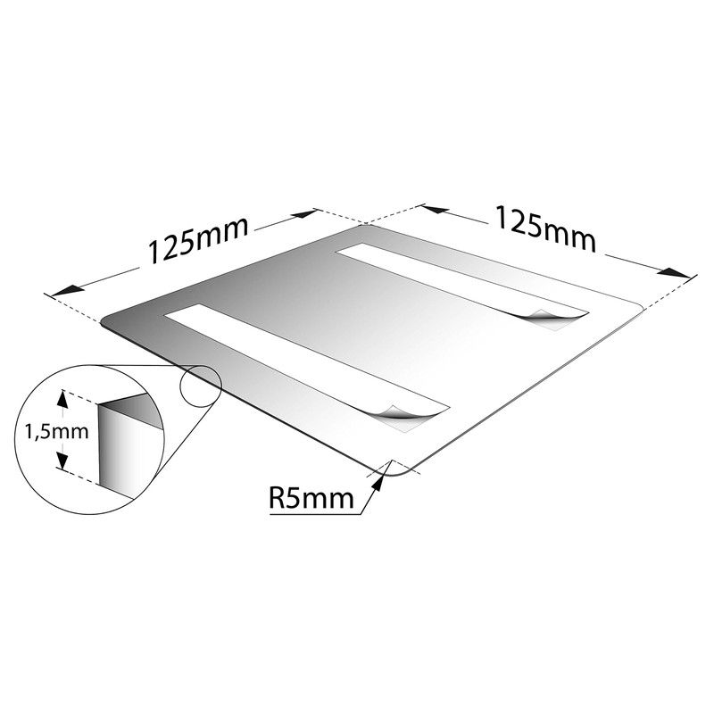 Türschilder24 XXL Door Sign 125 x 125 mm Sauna 1.5