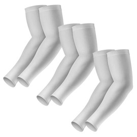Amengsen Arm Sleeves Cooling UPF 50+, Compression Arm Warmers, Sun Protection Arm Sleeves, Elastic, Breathable, Non-Slip, No Fading, Pilling Resistant, Arm Warmers for Outdoor Sports(Grey 3 pairs)