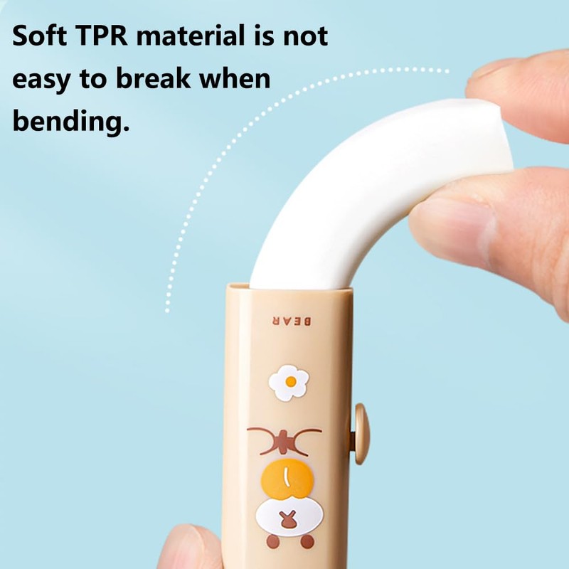 Cute Pencil Eraser with Replacement Eraser Cores Cartoon Retractable Eraser
