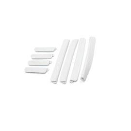 Partuto 8pcs White Plastic Car Body Door Side Edge Anti-collision Strip Replacement