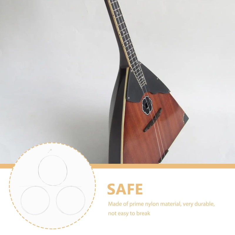 Beavorty 3pcs Balalaika Nylon Strings Balalaika Replacement String Professional Instrument