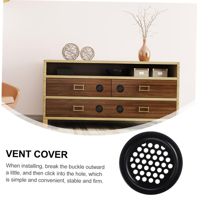 Gatuida 20 Pcs Stainless Steel Louvered Vent Covers Round Air