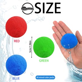 Water Battle Balls, Pack of 30/40/50 Splash Balls, Water Bombs, Reusable Approx. 5 cm, Water Toy, Pool Toy, Beach Toy, Colourful Mixed Water Ball for Children, Summer, Outdoor (40 Pieces)