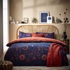 furn. Constellation Single Duvet Cover Set, Cotton, Polyester, Bronze/Navy, CONSTEL/D01/BNV