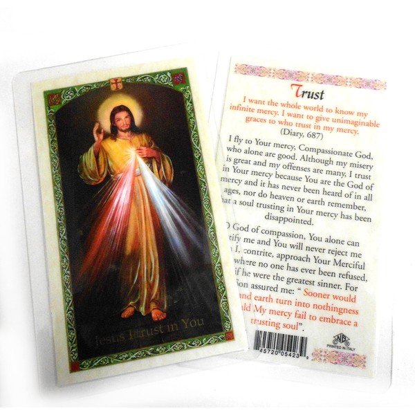 Divine Mercy Trust Laminated Prayer Cards 2- Pack