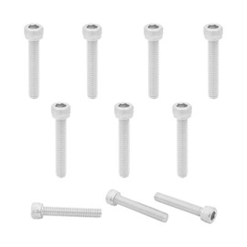 Xcotro 10PCS Bike Bicycle Headset Stem Top Cap Bolts Screws, M6x35mm Stainless Steel Hex Socket Screws, MTB Cycling Fixed Bolt Screw Accessories