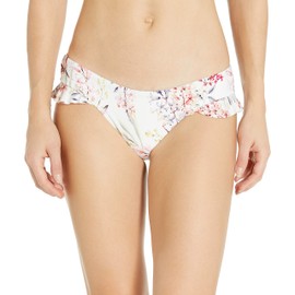 Vicious Young Babes - VYB Women's Standard Bloom Full Coverage Swimsuit Bikini Bottom, Meadow White, S