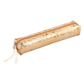 Clairefontaine 410021C Celeste Slim Leather Pencil Case 4 x 2.5 x 19.5 cm Lazer Gold