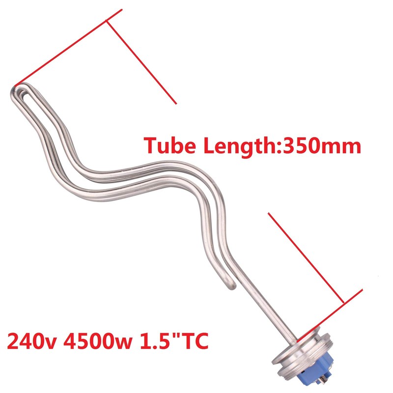 DERNORD 1.5" Inch (OD50.5mm) Tri-clamp Ripple Heating Element Electric Immersion