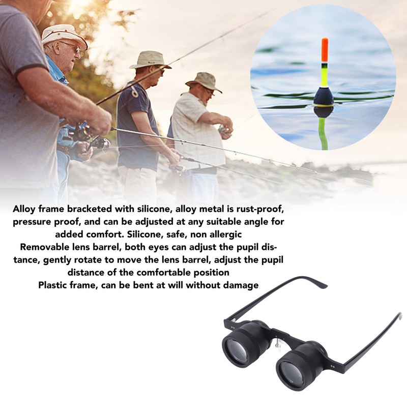 10X Fishing Binoculars Professional Adjustable Focus HD Binoculars for Fishing