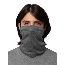 Seamless Bandana Tube Face Scarf - Grey Small Squares