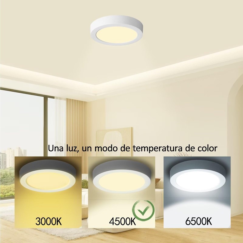 Yexati Pack of 6 Ceiling Light LED Ceiling Light Flat
