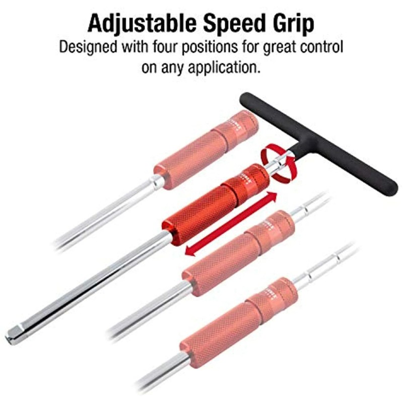 Sunex 9727 1/4-Inch and 3/8-Inch Drive Adjustable T-Handle Speed Wrench