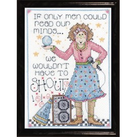 Tobin 14 Count Read Our Minds Counted Cross Stitch Kit, 5 by 7-Inch