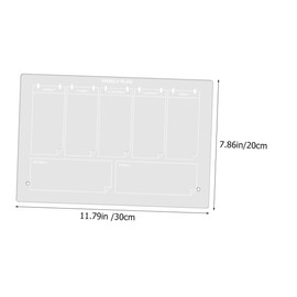Operitacx 1 Set Weekly Planner Exhibition Sign Dry Wipe Clean Expo Marker List Dry Erase Board for Wall Letter Board Magnetic Fridge Calendar LED Acrylic Transparent