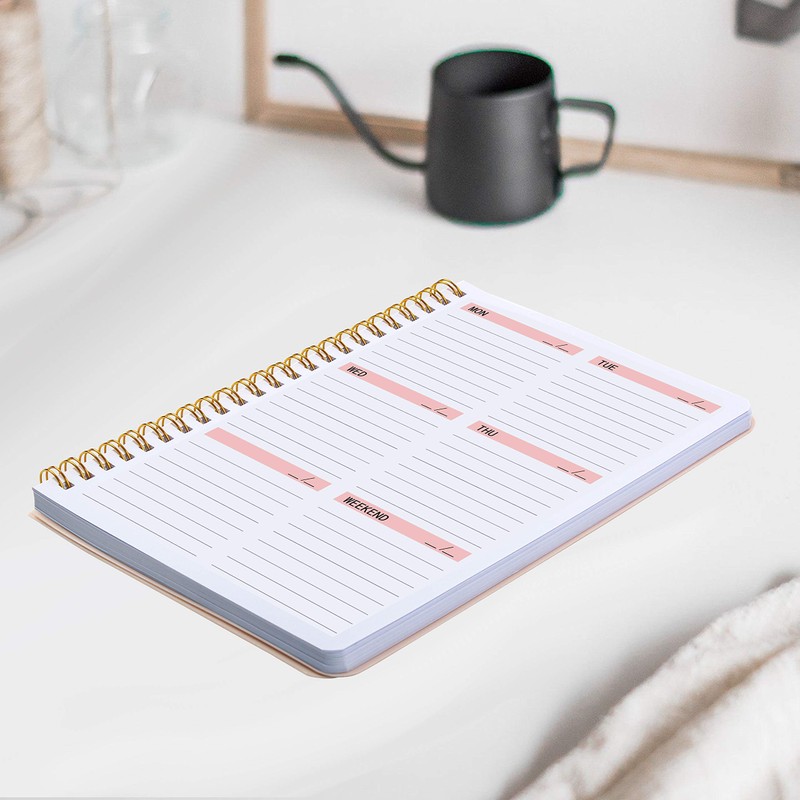 Undated Weekly Planner- Weekly Goals Notebook, A5 To Do List