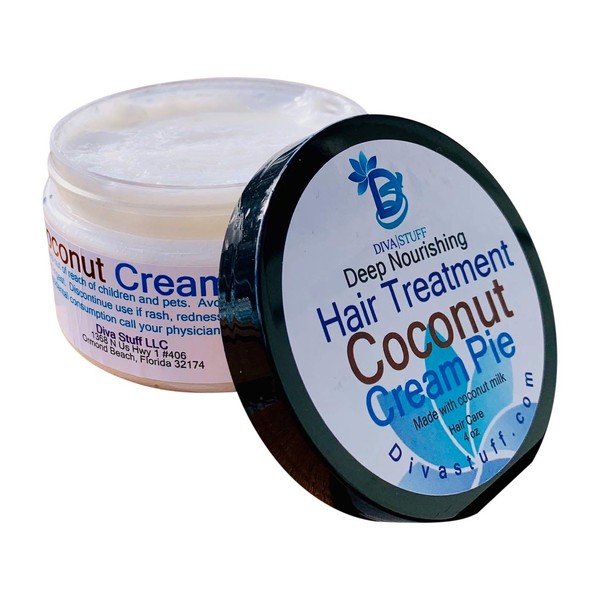 Coconut Milk, Deep Nourishing Hair Treatment,Made With Coconut Milk,4oz,By Diva Stuff
