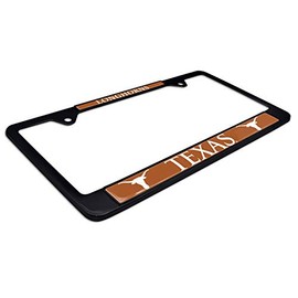 Black Metal License Plate Frame - Second Generation - Mascot Version (Texas)