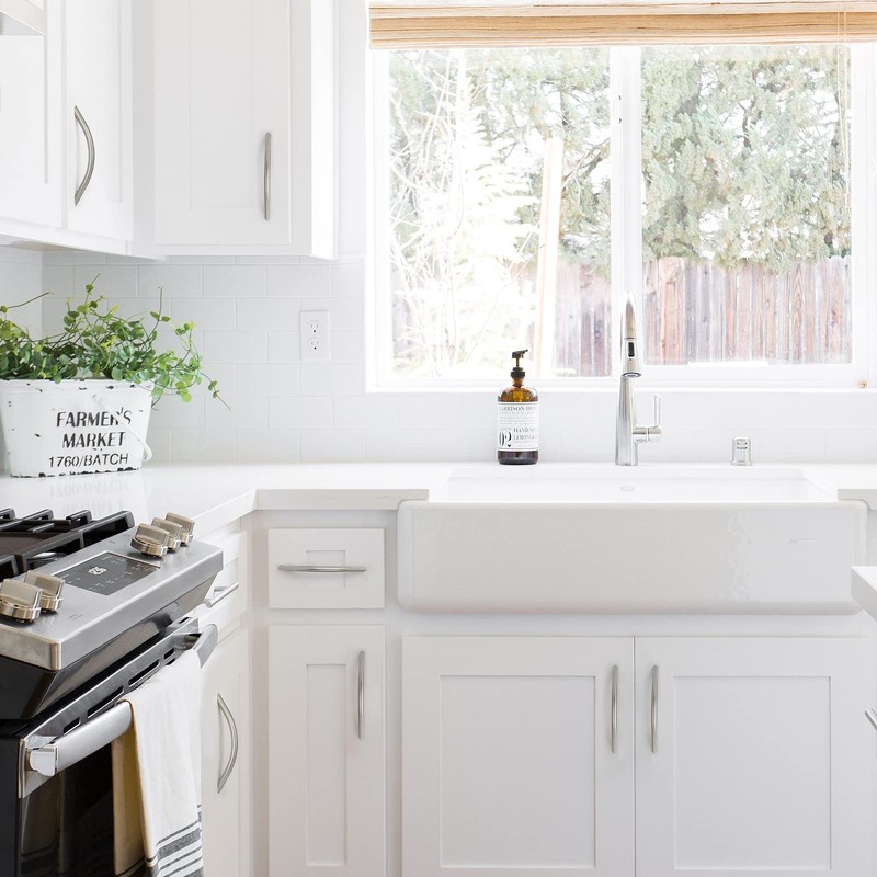 homdiy 10 Pack Brushed Nickel Cabinet Pulls 6 1/4 Inch