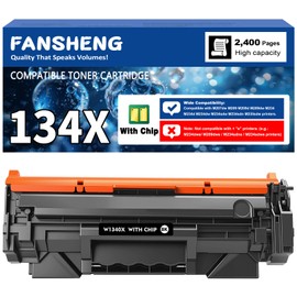 134X Black Toner Cartridge [with CHIP] Replacement for 134X W1340X W1340A 134A Compatible for M207dw M209 M209d M209dw MFP M234 M234dw M234sdw M234sdn M235sdw M235sdw Printers W1340X (Black x 1)