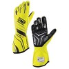 OMP ONE-S Racing Gloves, (Yellow, Size XL [USA 12])