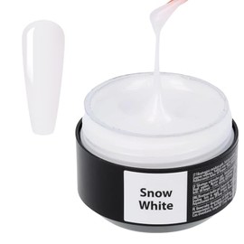 SINCERO SALON Easy Fluid Builder Gel for Gel Nails - Snow White - Colour Gel for Gel Nails - Ideal UV Gel for Nail Extensions Corrections French Manicure - Nail Art Gel Nail - Builder Gel for Nails 15