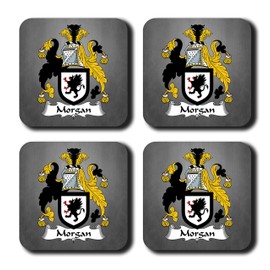 Morgan Coat of Arms/Family Crest Coaster Set, by Carpe Diem Designs – Made in the U.S.A.