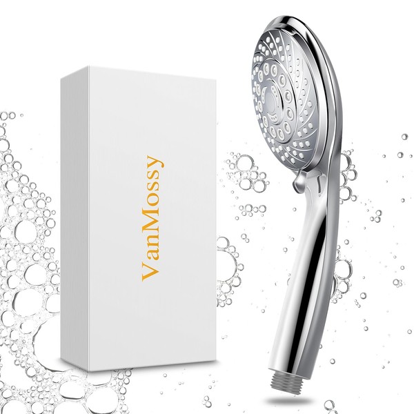 Shower Flower, Worldwide Attention, VanMossy SUPER BUBBLE Shower Head, Water Saving Shower, Ultra Fine Light Bubble, Unique Bubble, Advanced Shower Head, Water Pressure Adjustment, High Cleansing