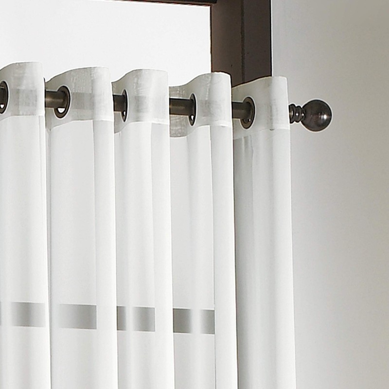 Curtainworks Soho Voile Sheer Grommet Panel, 59 by 132", Winter