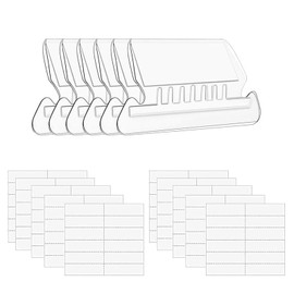 50PCS File Folder Tabs Set, 2" Hanging File Folder Label, Hanging File Tabs and Inserts (Clear)