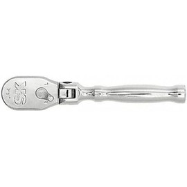 SK Tools USA 1/4" Drive, 5" Long, LP90 Chrome Flex Head Teardrop Ratchet | 80280