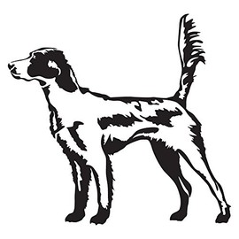 Express Yourself Products English Setter in The Field (Black - Image Facing as Shown - Medium) Decal Sticker - Hunting Dog Collection