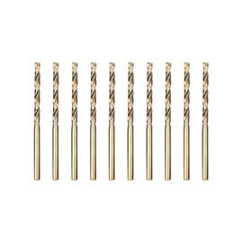 Meccion HSS Cobalt Jobber Drill Bit 10pcs 2.5mm Twist Drill Bit for Drilling Stainless Steel and Metal