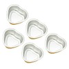 Cuenco para Cera Derretida Corazón Dorado Metal, 5 Piezas Depilación