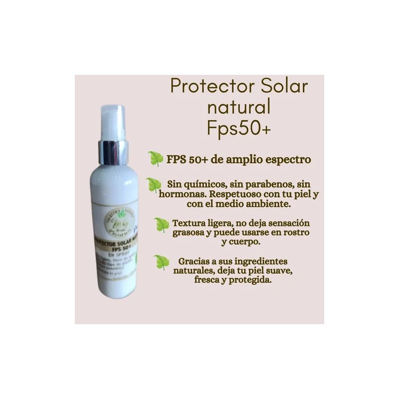 Protector Solar Natural FPS 50 Natural Sunscreen SPF 50 with