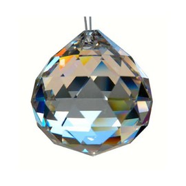 HAB & GUT -G701-50- Crystal Ball 50 mm, Triangular Cutting, Lead glass